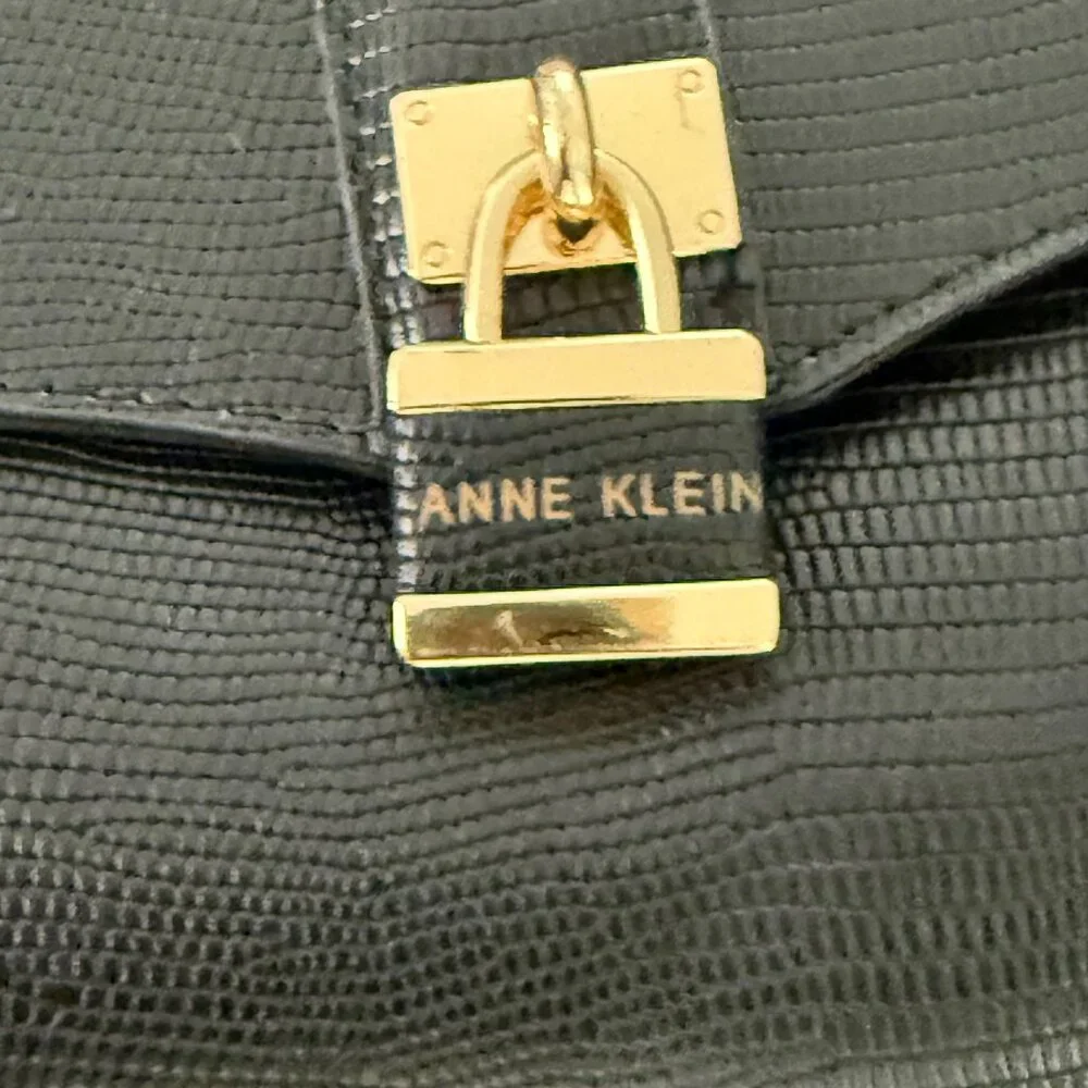 NWOT‎ Anne Klein Black Satchel Convertible Strap Handbag
